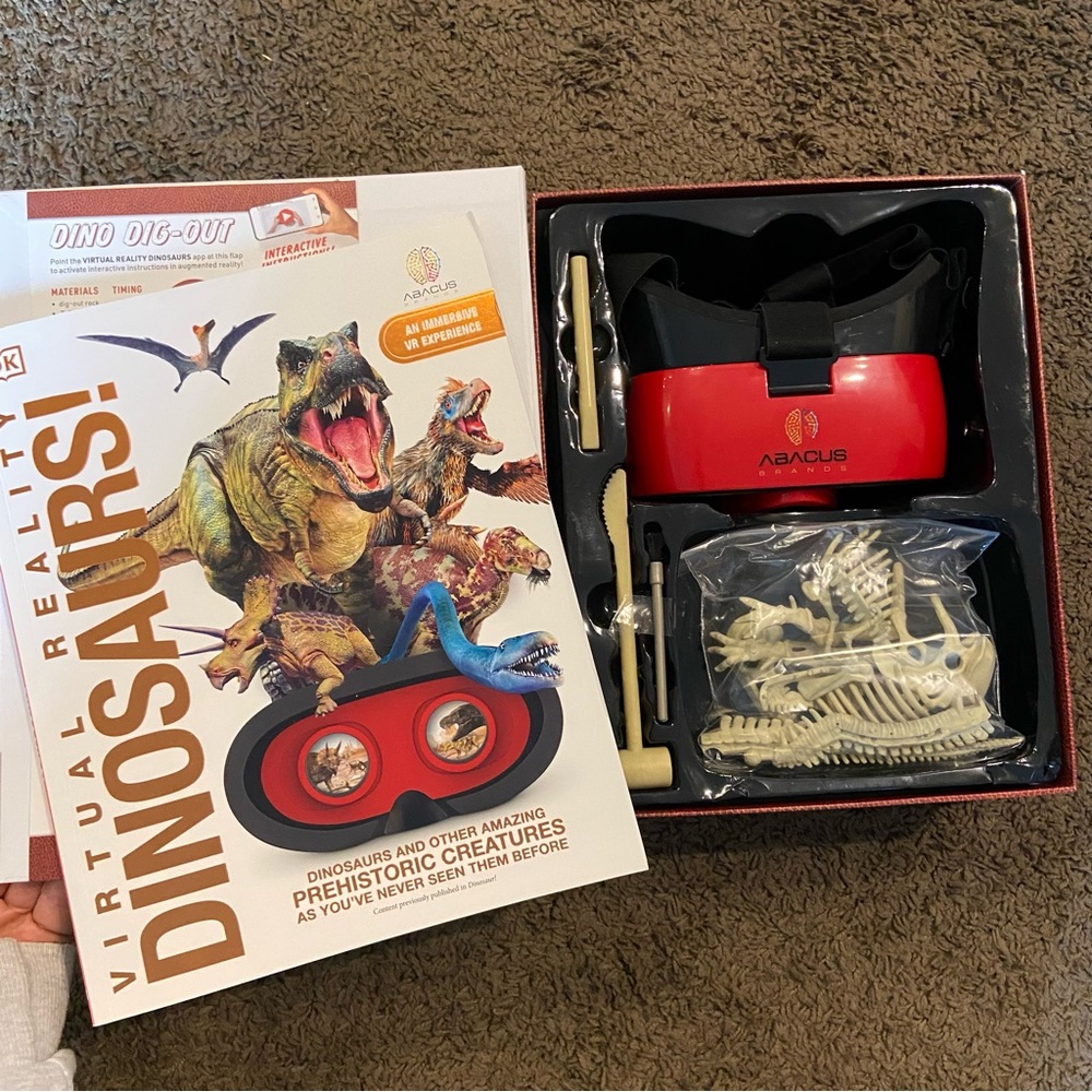 Virtual Reality Dinosaurs Kit DK Book Cool Fun VR Learning Boy Gift
